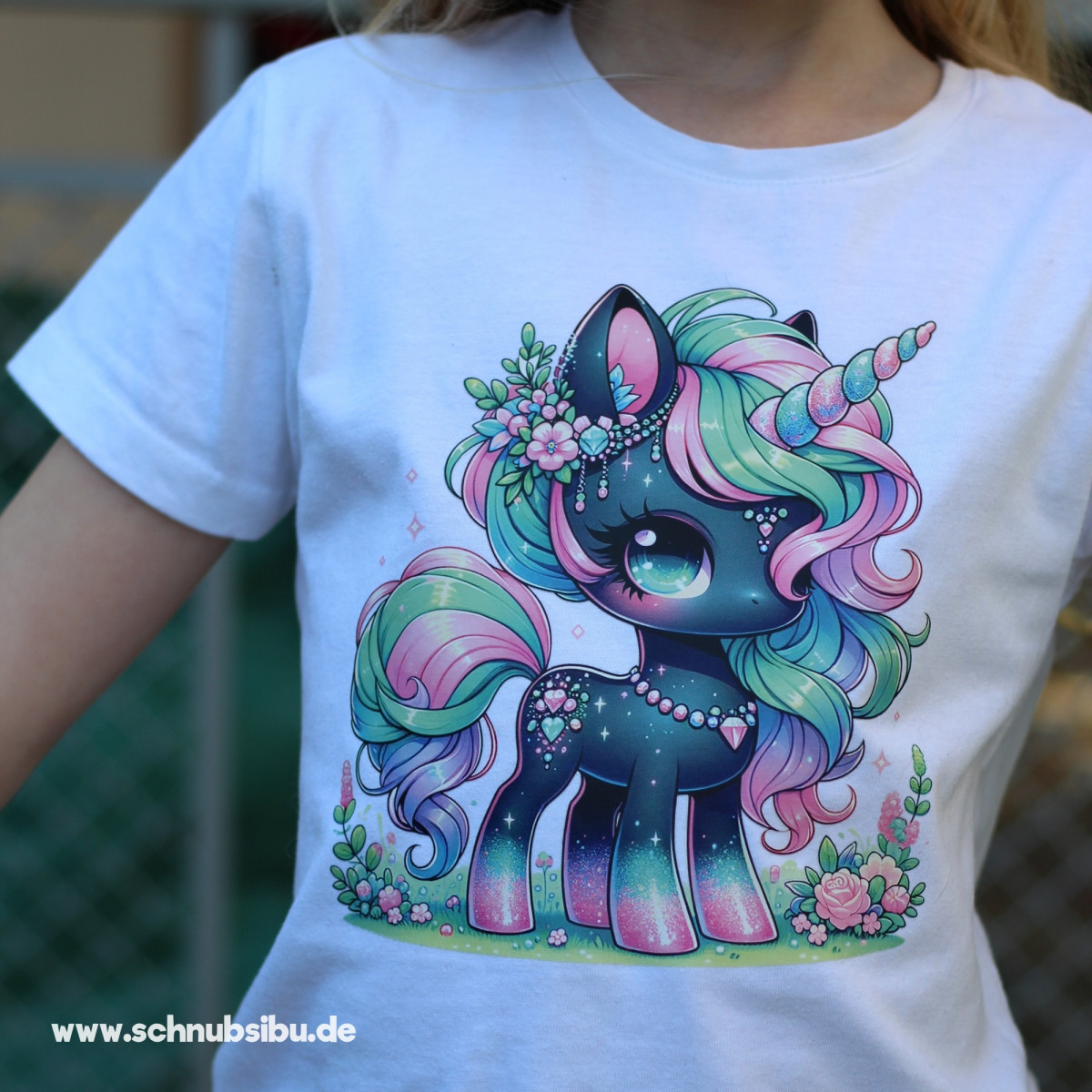 Bügelbild Einhorn Black Edition Nr. 2